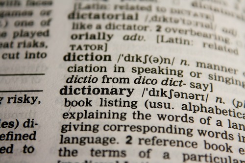 dictionary page